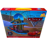 Cars 3 Racing Track Toy Set – Disney Pixar Magnetic Car Playset with Spiral Track & Lights | Lightning McQueen Toy for Kids Ages 3+